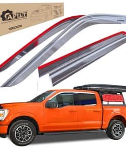 Deflectores de lluvia Mate Cromado APILT para Ford F-150