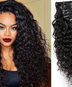 Extensiones de Cabello Clip en Ondas de Agua de 10 pulgadas