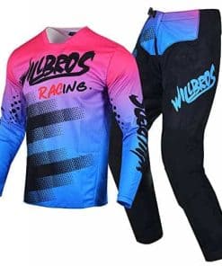 Conjunto de Jersey y Pantalón de Motocross -Azul Rosa