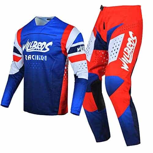 Conjunto de Equipamiento de Motocross -Rojo Azul