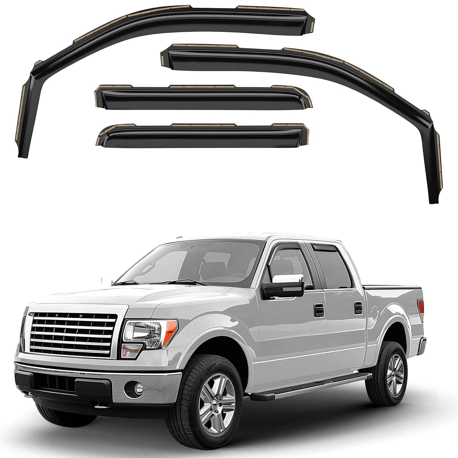 Deflectores de Ventana Tintados en Canal Visera de Ventana