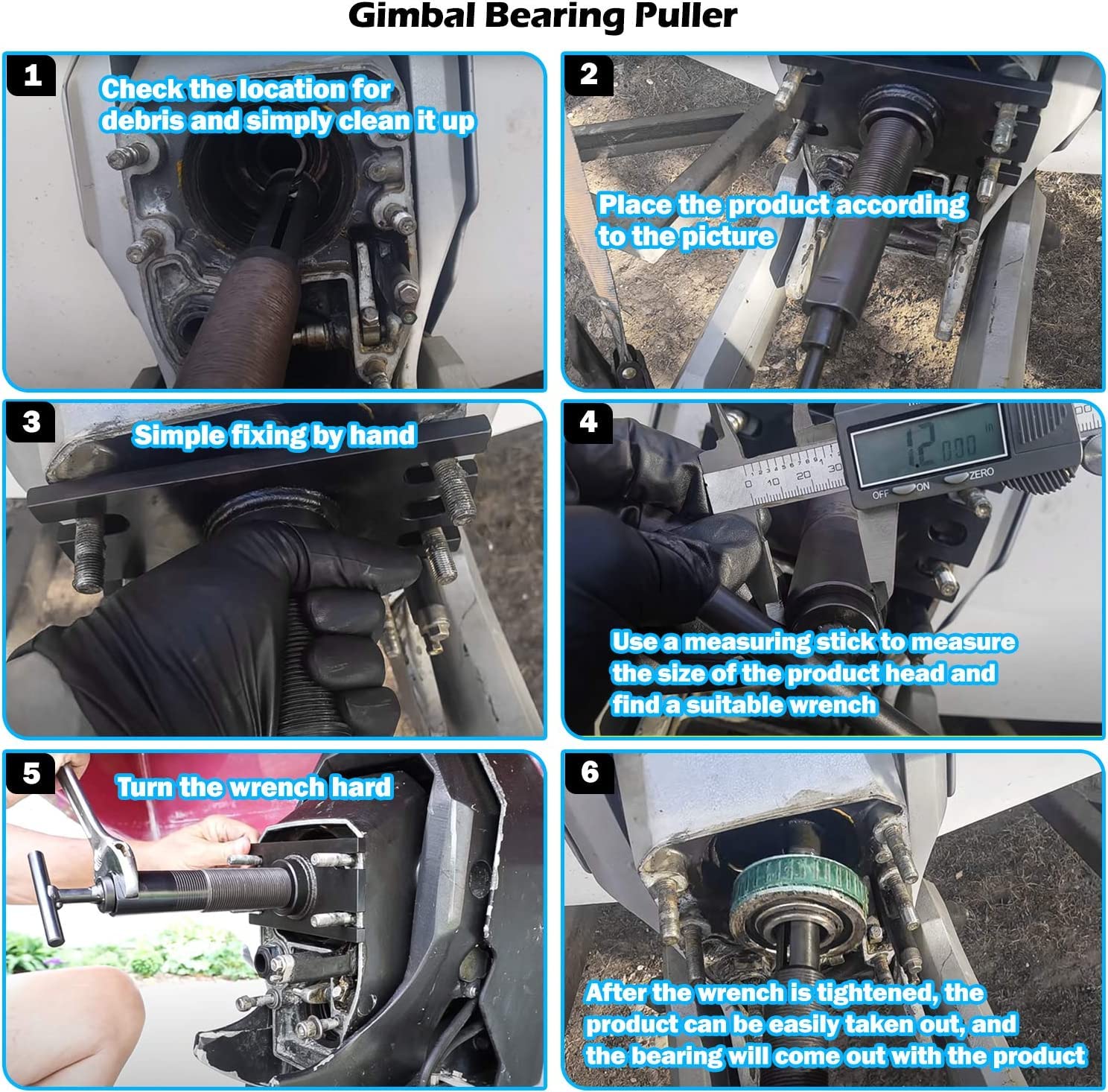 Extractor e instalador del rodamiento del gimbal, Removedor - Imagen 4