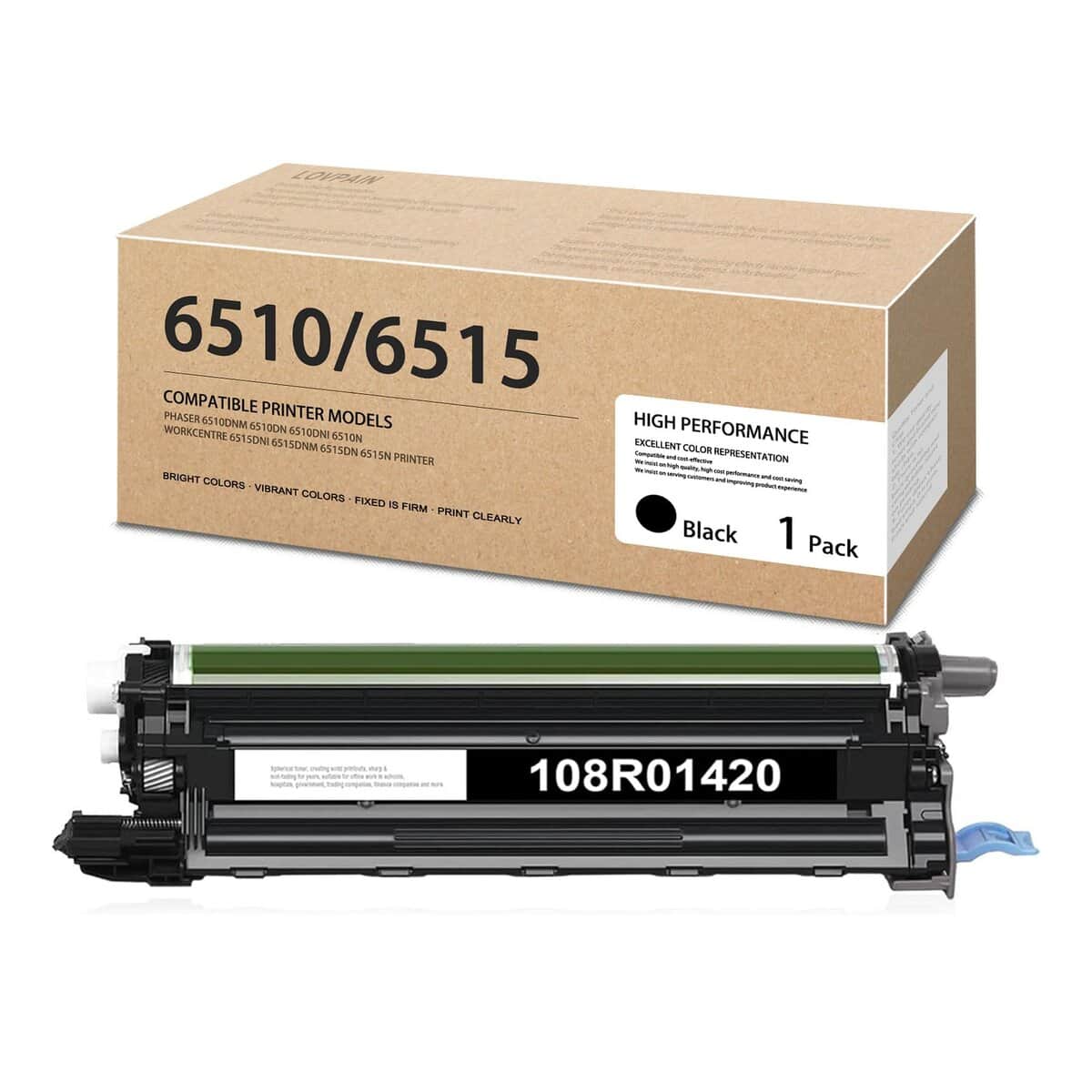 1 Paquete 6510/6515 Unidad de Tambor Negro (Rendimiento de