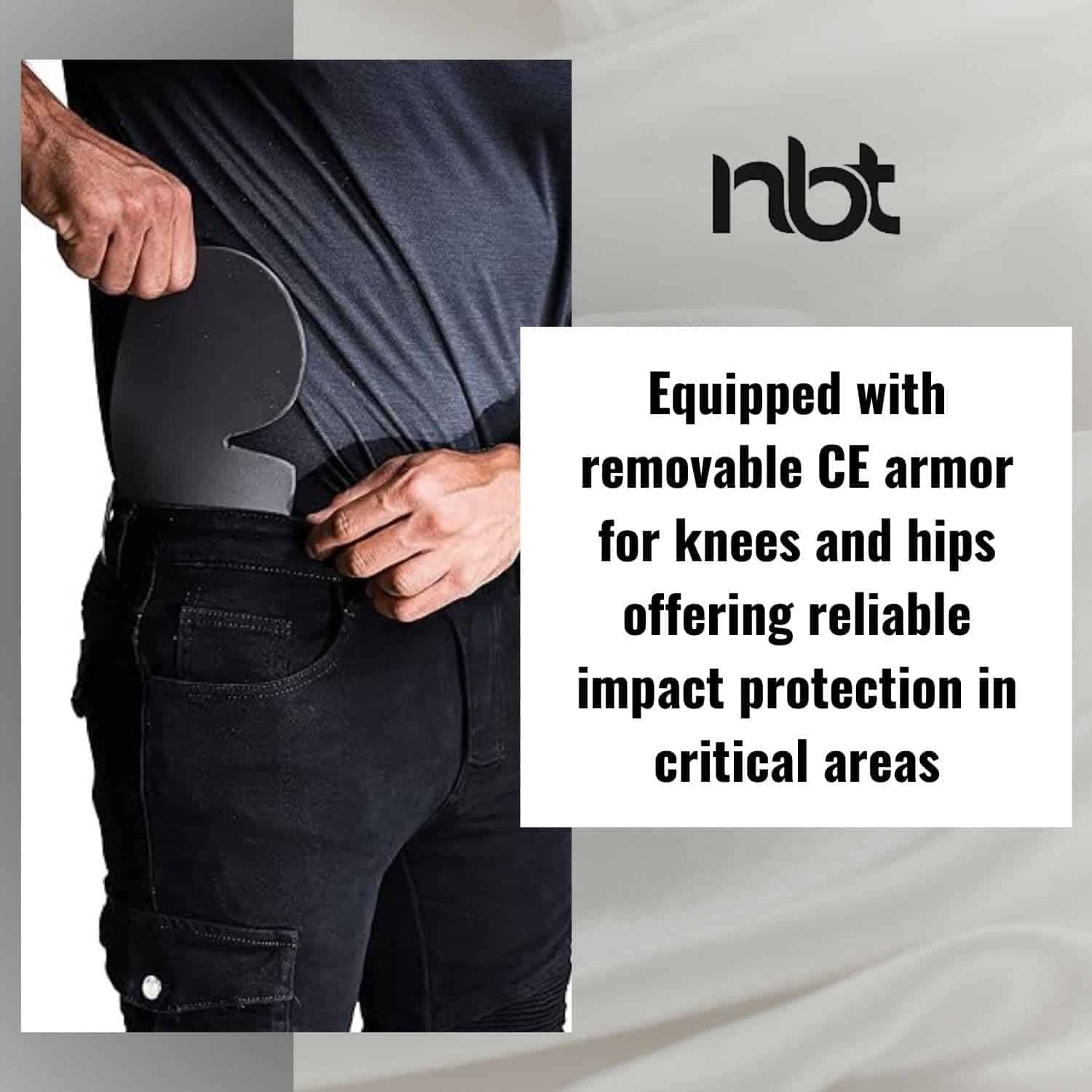 Pantalones de Moto Protectores NBT Clothing - Armadura CE - Imagen 3
