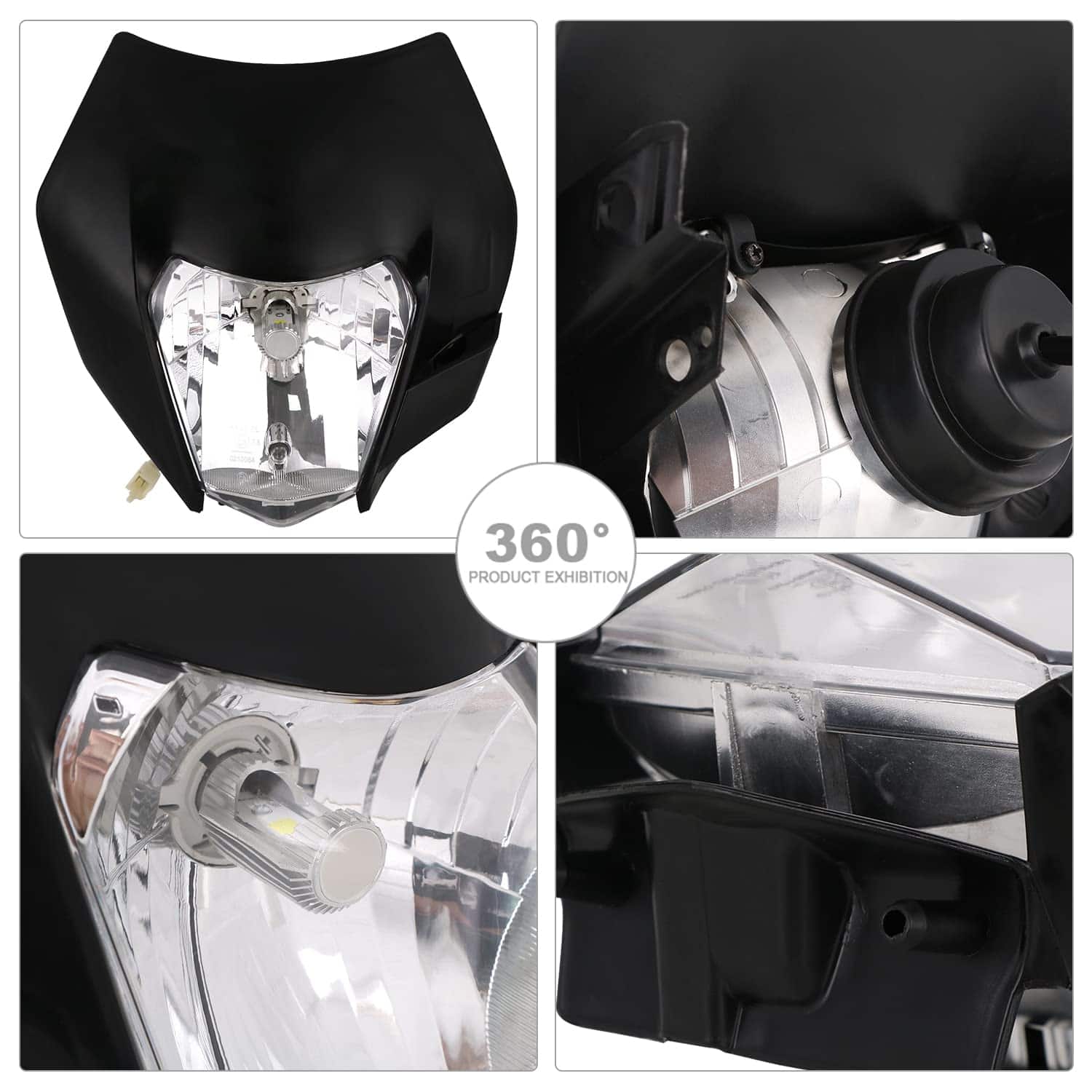 AnXin Faro de Motocicleta para Motocross, Faro Universal - Imagen 6