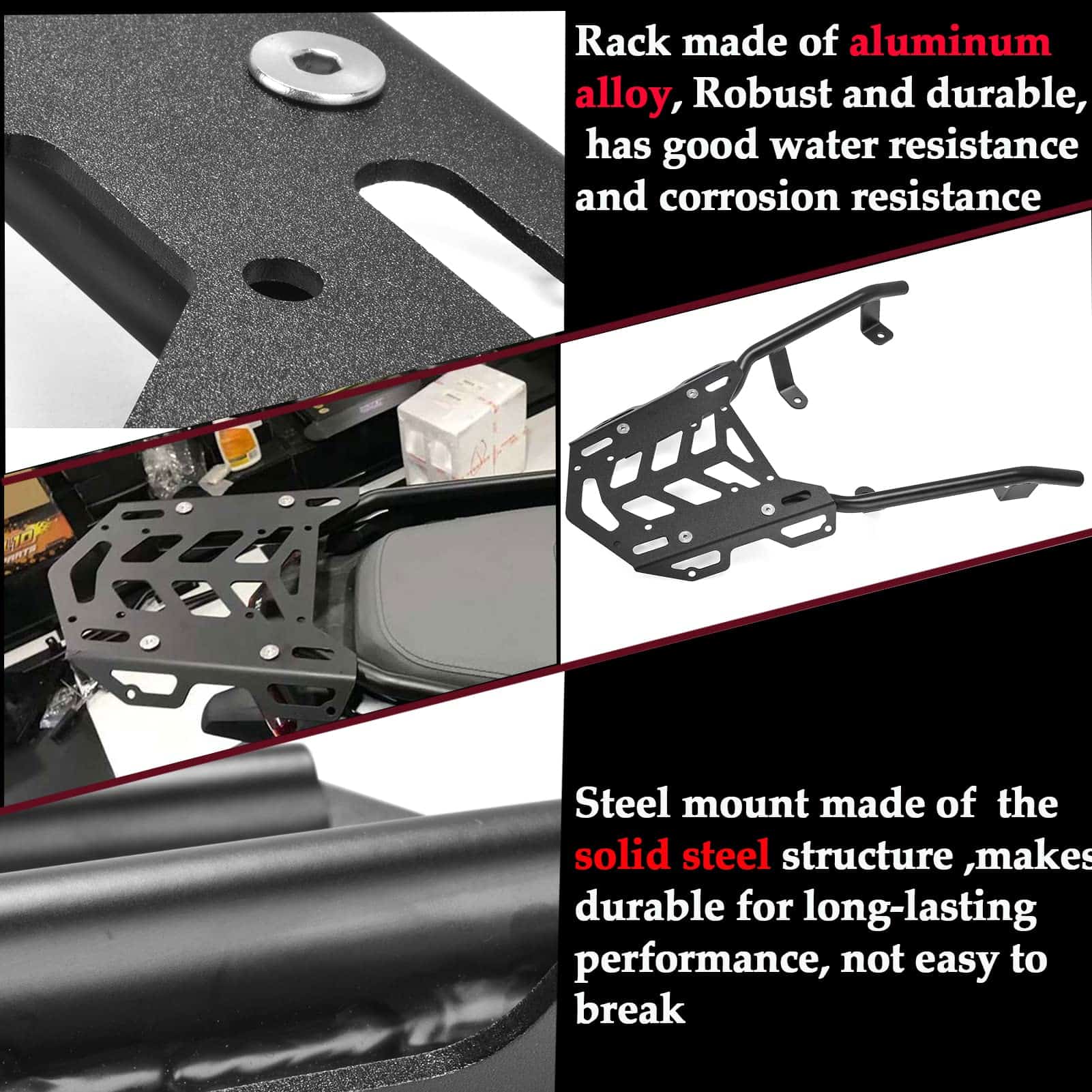 Bandeja de Equipaje Trasera para Motocicleta TAZGANTAX en - Imagen 4