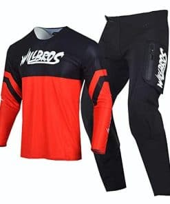 Conjunto de Jersey y Pantalón de Motocross -Negro Rojo