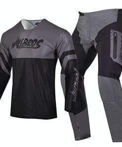 Conjunto de Jersey y Pantalones de Motocross -Negro Gris