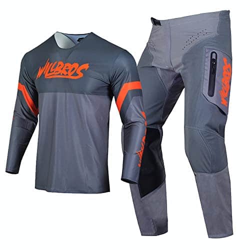 Conjunto de Jersey y Pantalón de Motocross -Naranja Gris