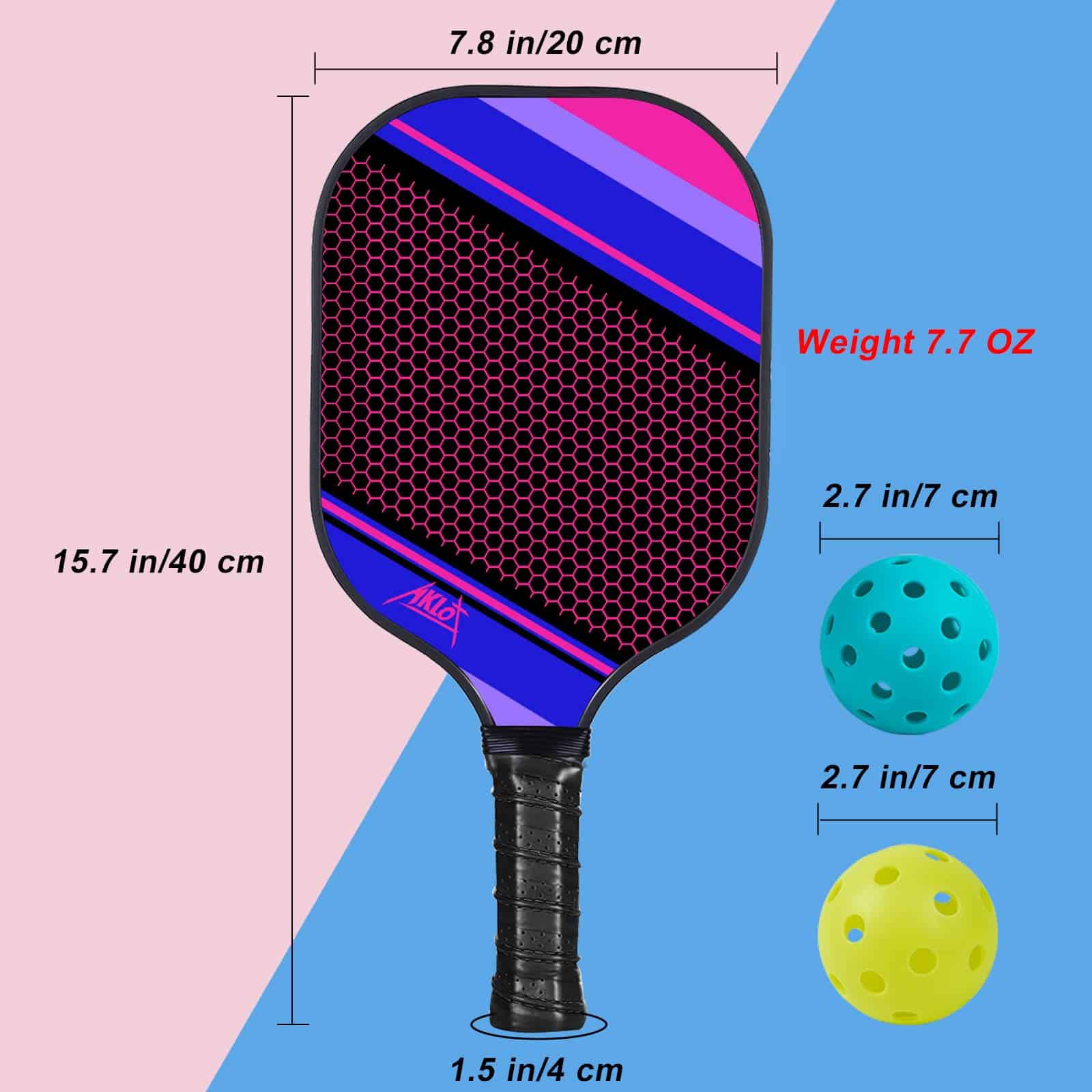 Set de Palas de Pickleball AKLOT, 2 Piezas Raquetas de - Imagen 6