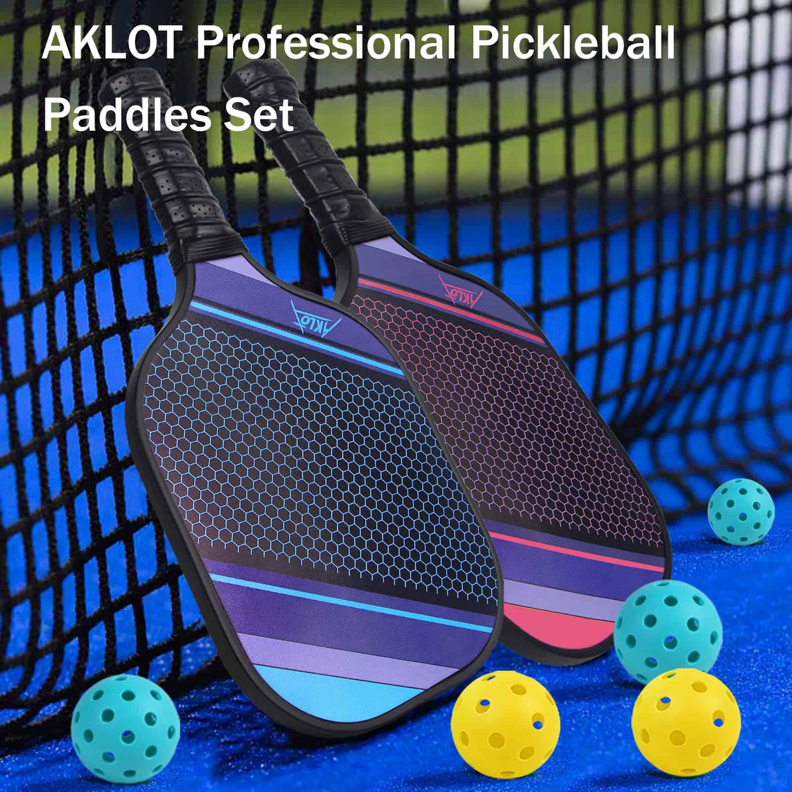 Set de Palas de Pickleball AKLOT, 2 Piezas Raquetas de - Imagen 4