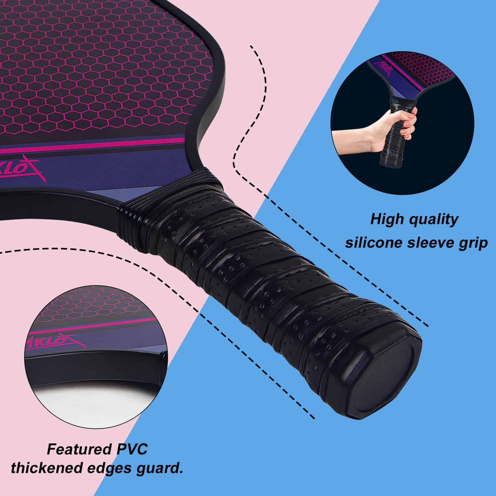 Set de Palas de Pickleball AKLOT, 2 Piezas Raquetas de - Imagen 5