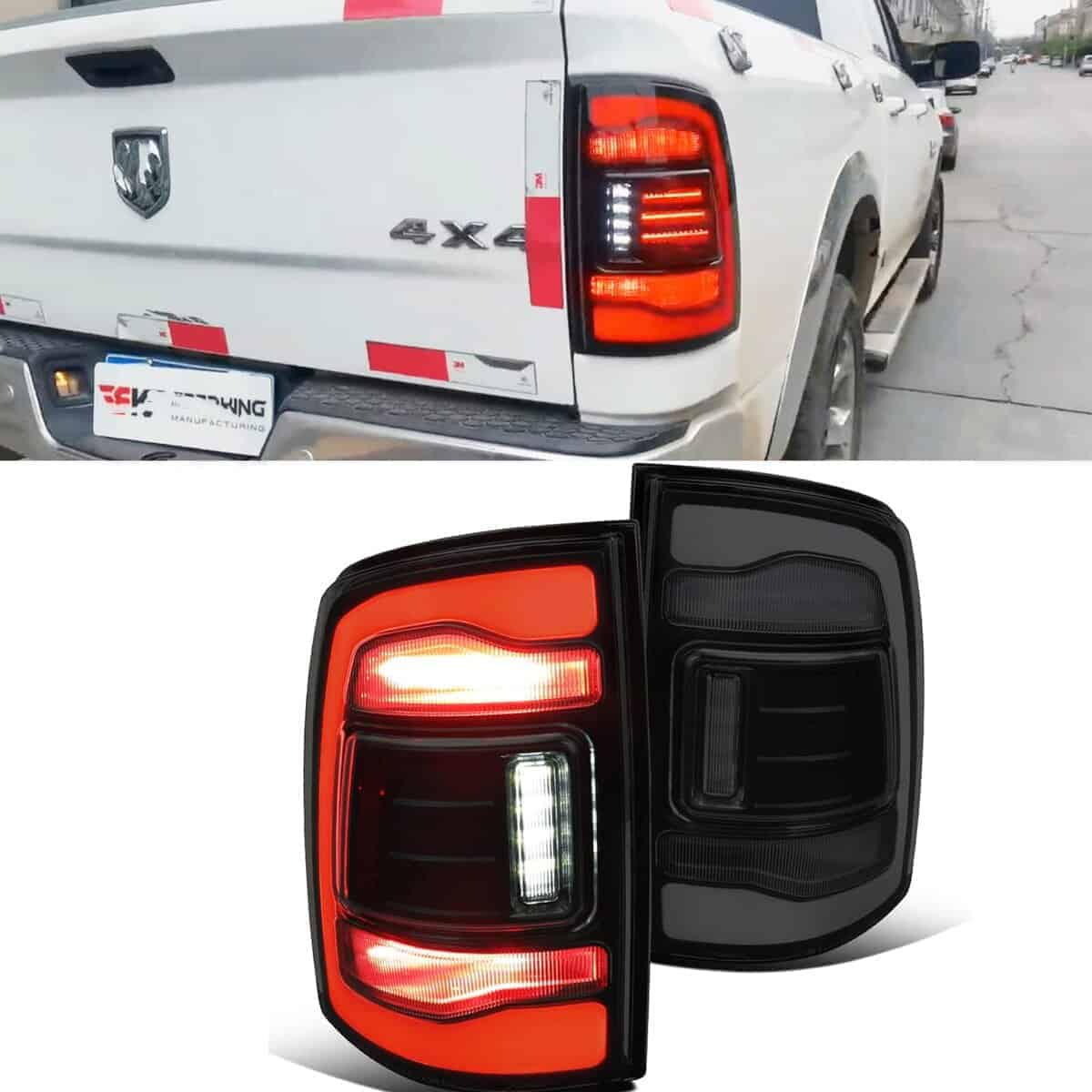 WANGDUOYU Ensamblaje de luces traseras LED Barra de luz