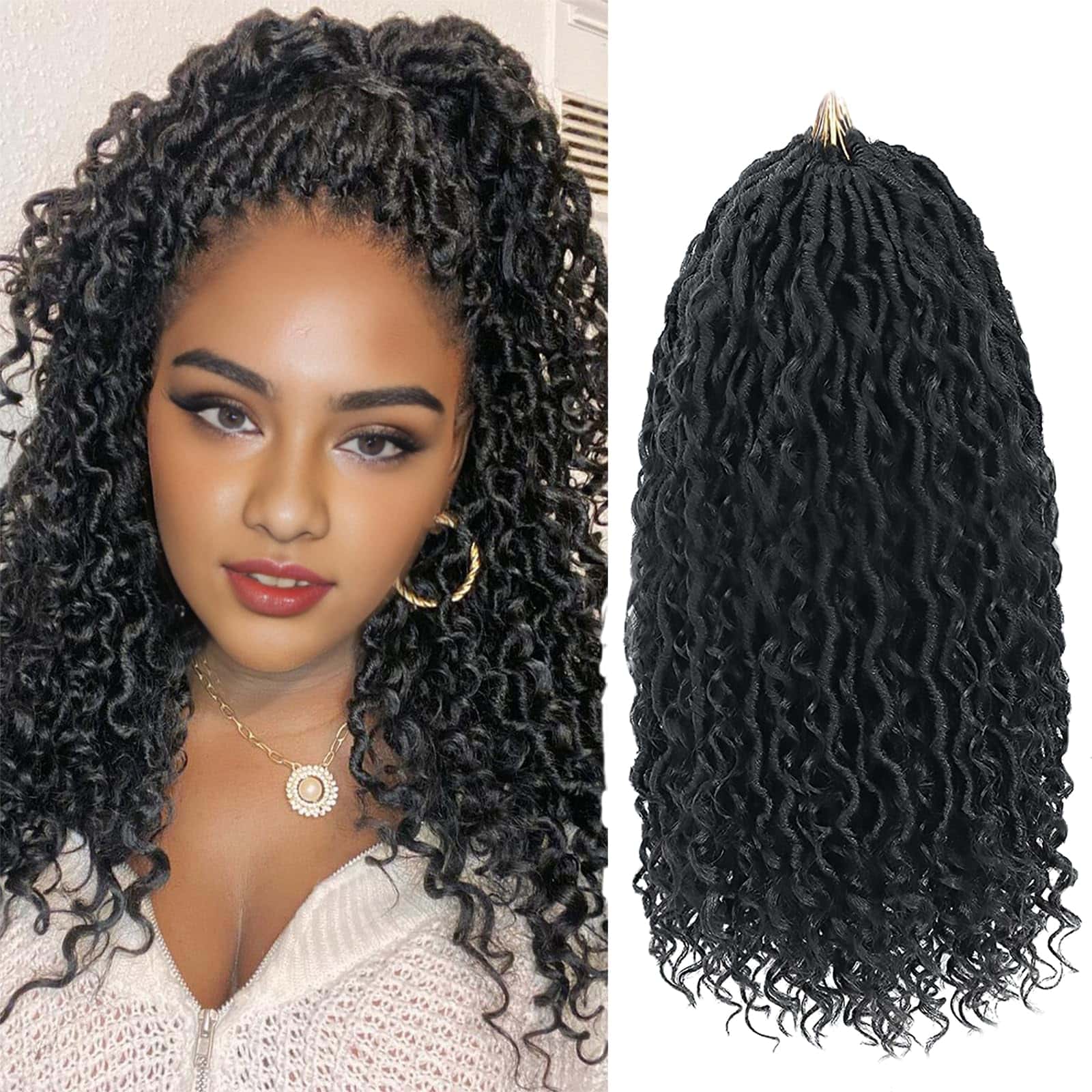 14 Pulgadas Diosas Locs Crochet Hair para Mujeres Negras, 6