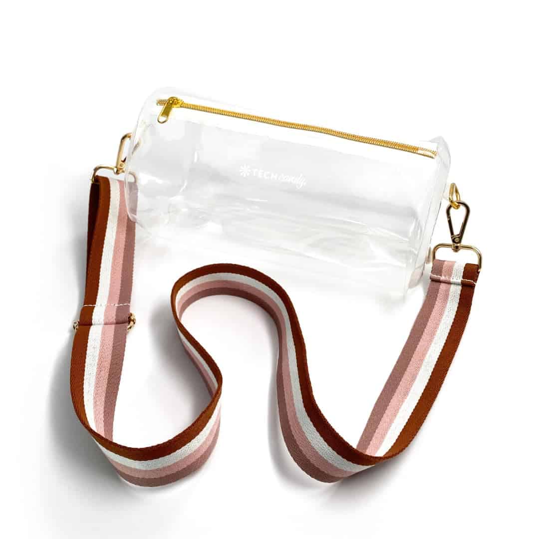 Bolso Estadio Transparente Tech Candy con Correa de