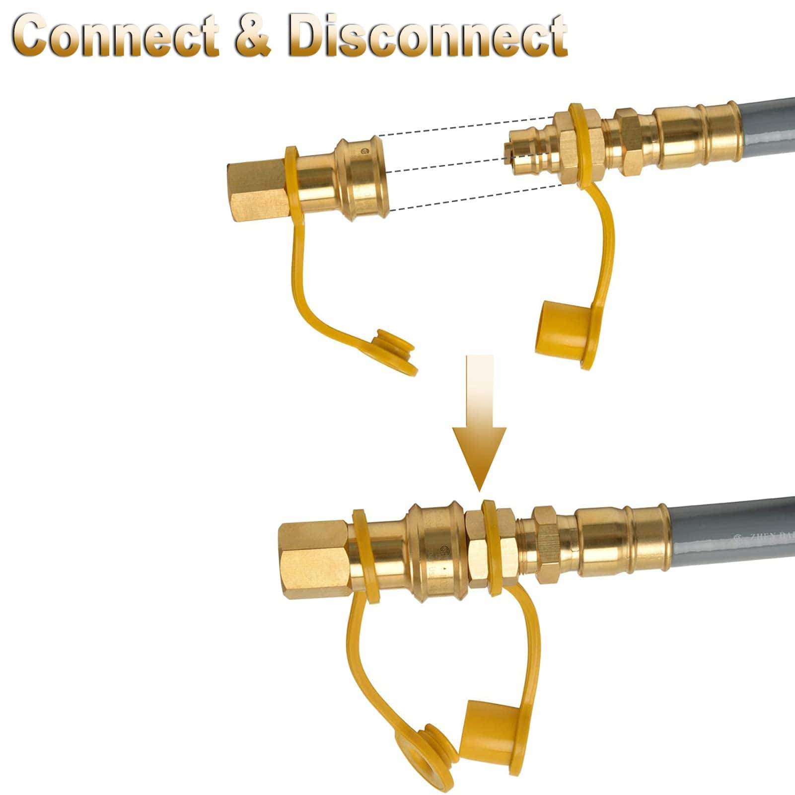 Manguera de gas natural de 12FT, 24FT, 36FT, 56FT 3/4" ID - Imagen 4