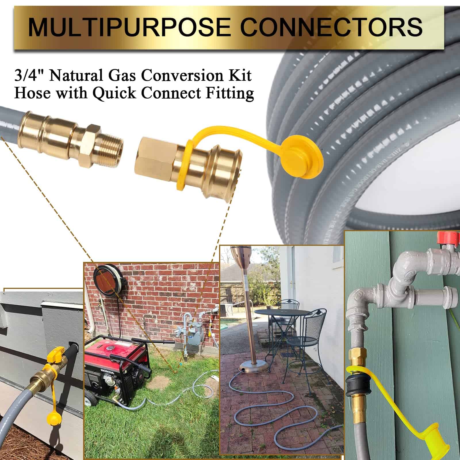 Manguera de Gas Natural de 36 Pies con Conexiones de - Imagen 6