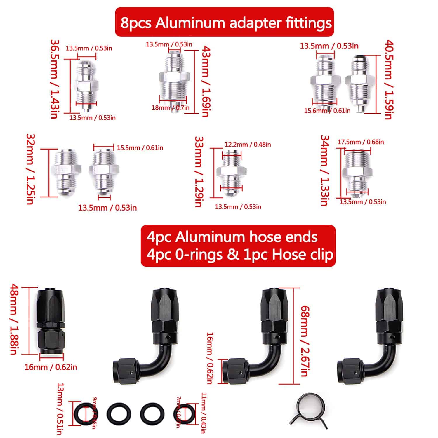 Kit de Manguera de Bomba de Dirección -Negro - Imagen 3