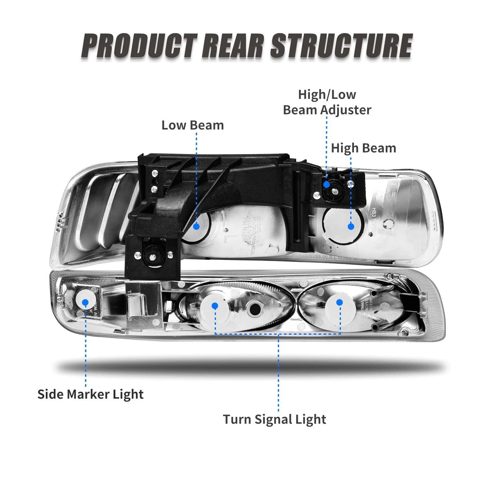 Conjunto de faros ADCARLIGHTS para Chevy Silverado 1500 - Imagen 5
