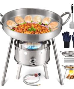 Estufa de propano de un solo quemador de 21" de acero