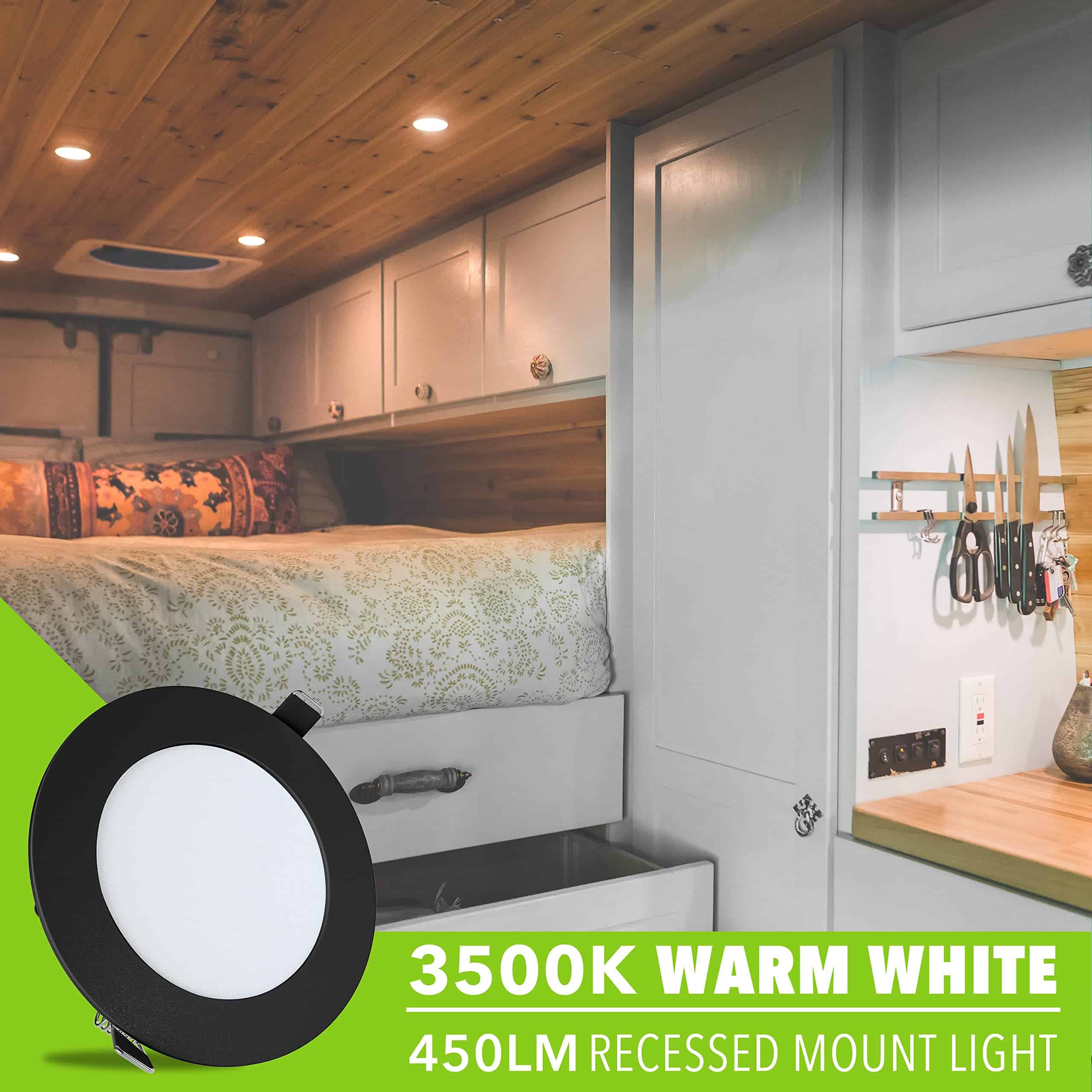 Paquete de 5 luces empotradas para techo -Negro - Imagen 8