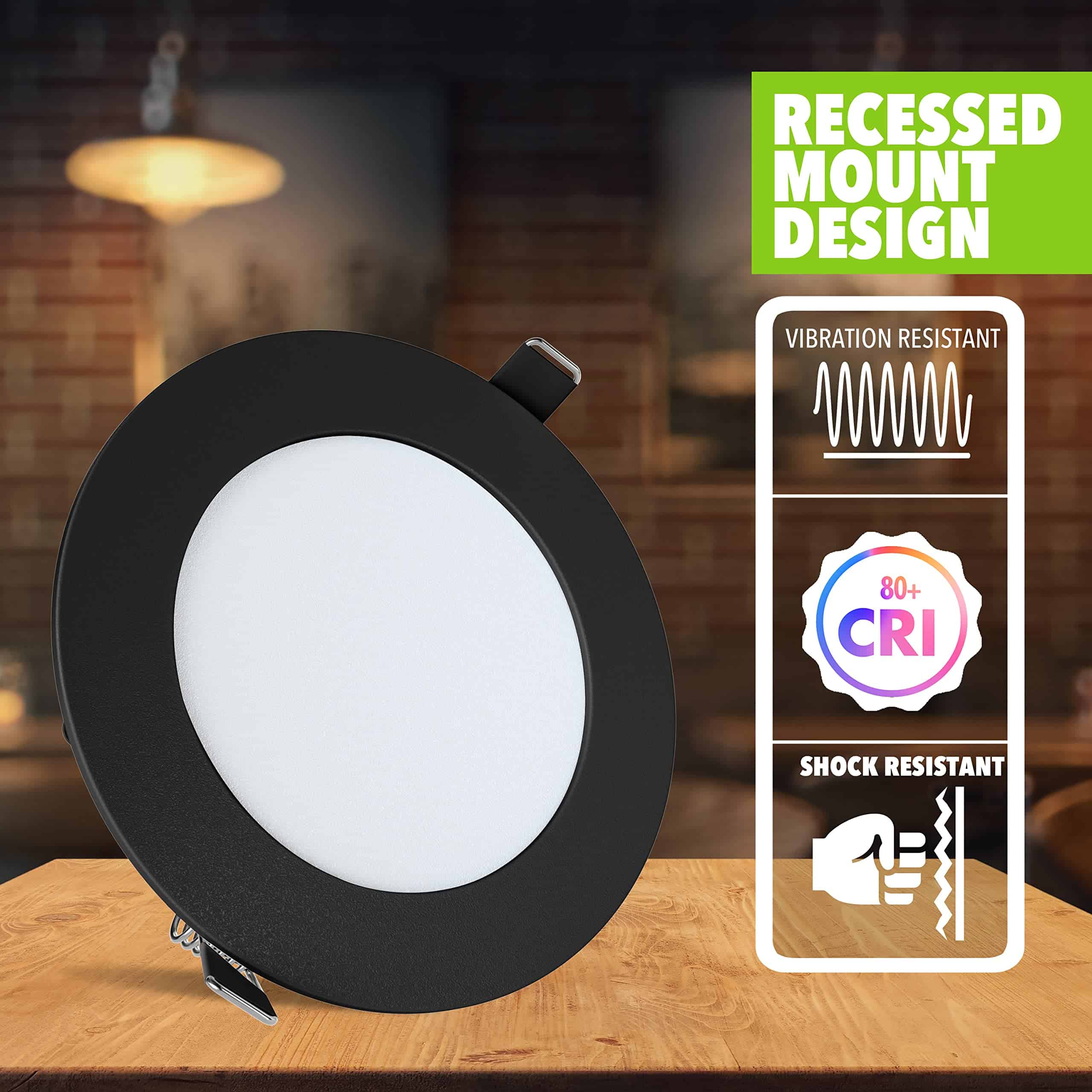 Paquete de 5 luces empotradas para techo -Negro - Imagen 5