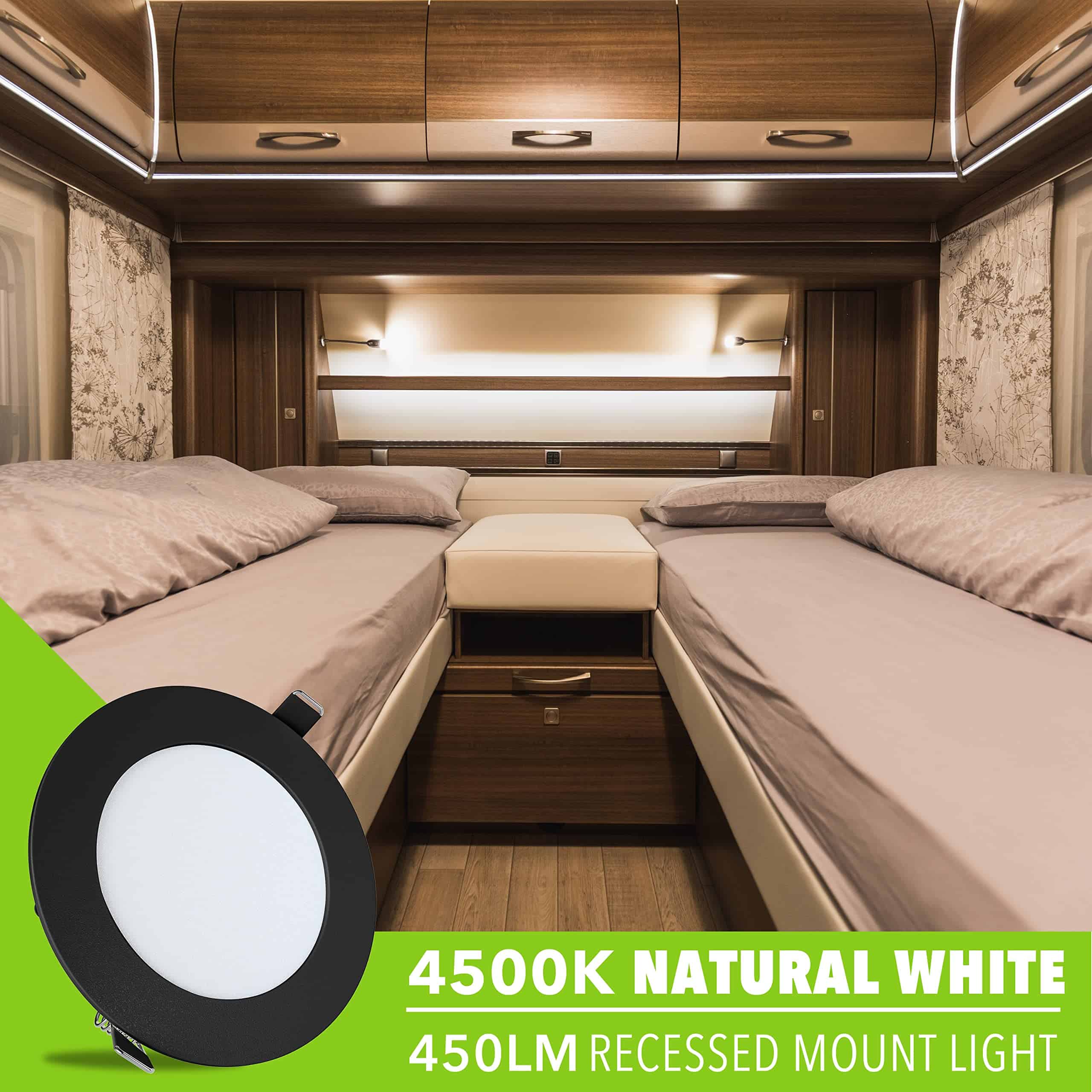 Paquete de 5 luces empotradas para techo -Negro - Imagen 8