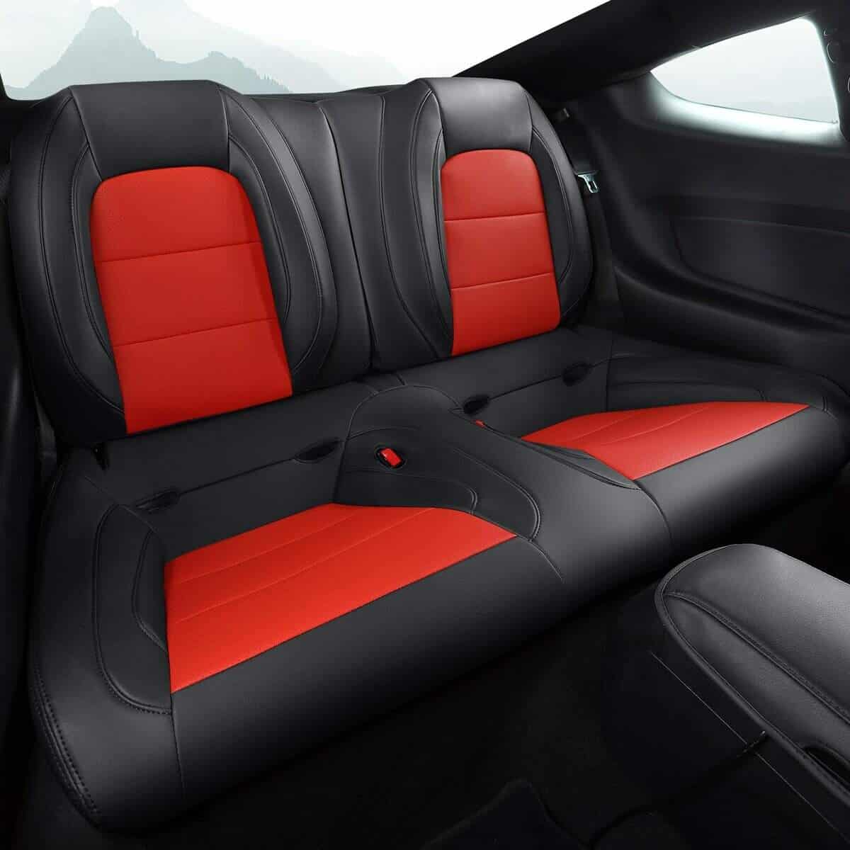 Cubiertas de Asiento de Coche Personalizadas -Negro+Rojo - Imagen 4