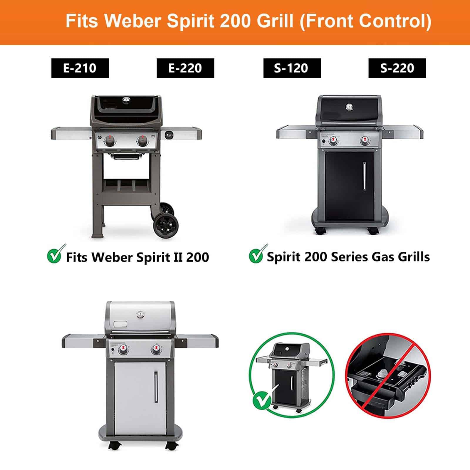 Rejillas para Parrilla 17.5" 7637 para Weber Spirit E210, - Imagen 4