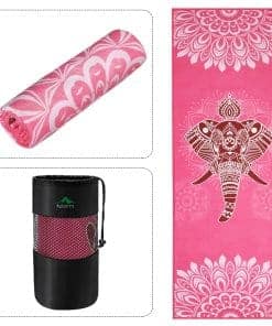 Toalla de Yoga Antideslizante de Microfibra -Elefante