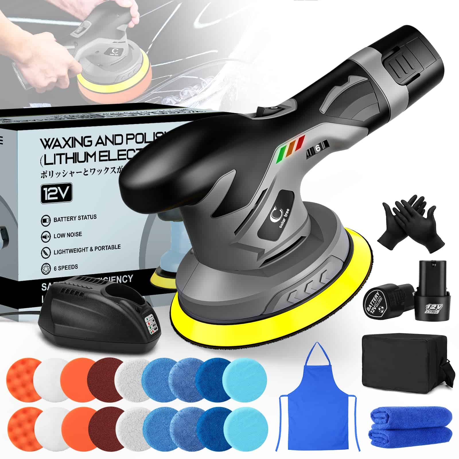 Kit de Pulidoras y Abrillantadoras para Autos Inalámbricas