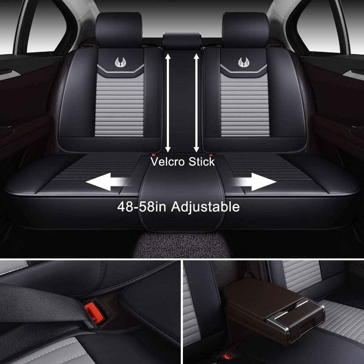 Fundas de Asiento para Automóvil Oasis Auto de Cuero Falso - Imagen 6