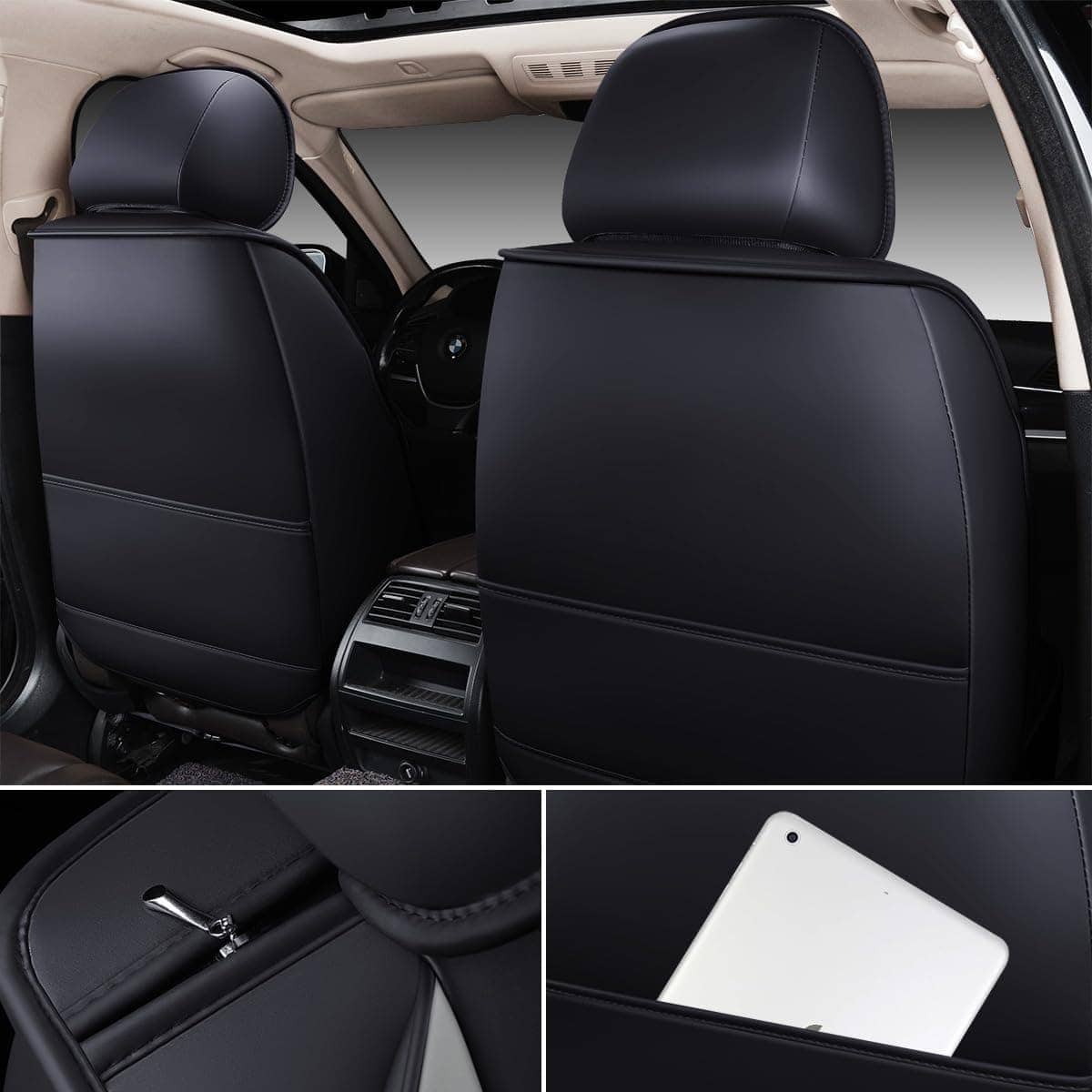 Fundas de Asiento para Automóvil Oasis Auto de Cuero Falso - Imagen 5