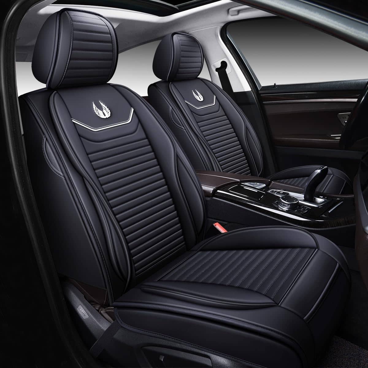 Funda de asiento para automóvil de cuero sintético Premium - Imagen 3