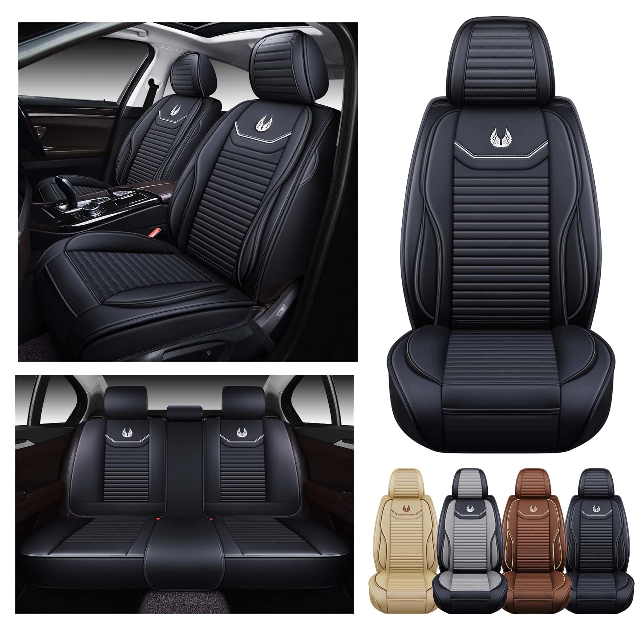 Funda de asiento para automóvil de cuero sintético Premium