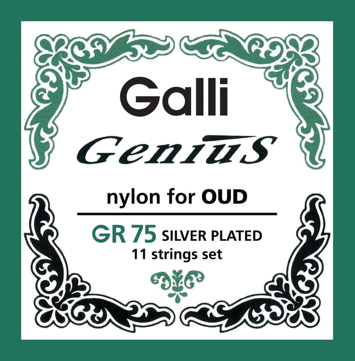 Cuerdas de Oud Galli GR75 Plateadas de Nylon Transparente -