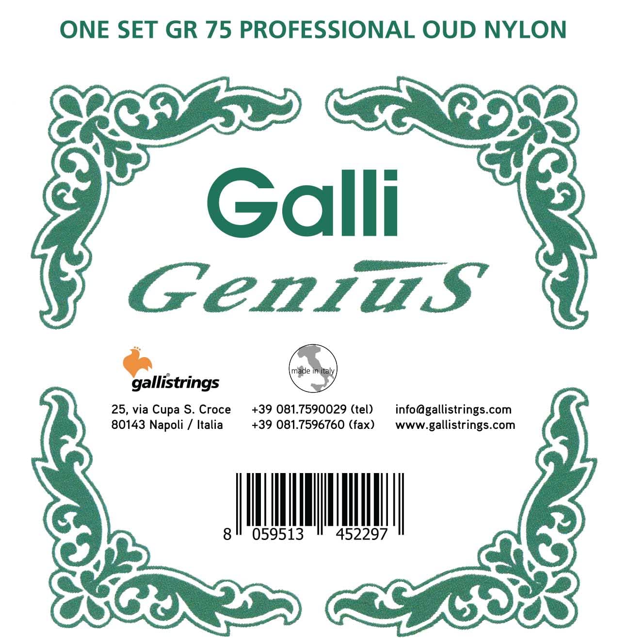 Cuerdas de Oud Galli GR75 Plateadas de Nylon Transparente - - Imagen 3