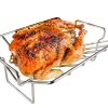 Rack de Acero Inoxidable en V para Asar Pavo, Soporte para