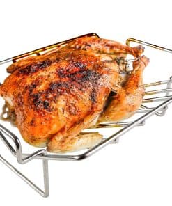 Rack de Acero Inoxidable en V para Asar Pavo, Soporte para