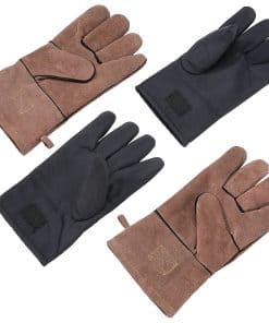 Guantes para Parrilla BBQ Resistentes al Calor de Cuero