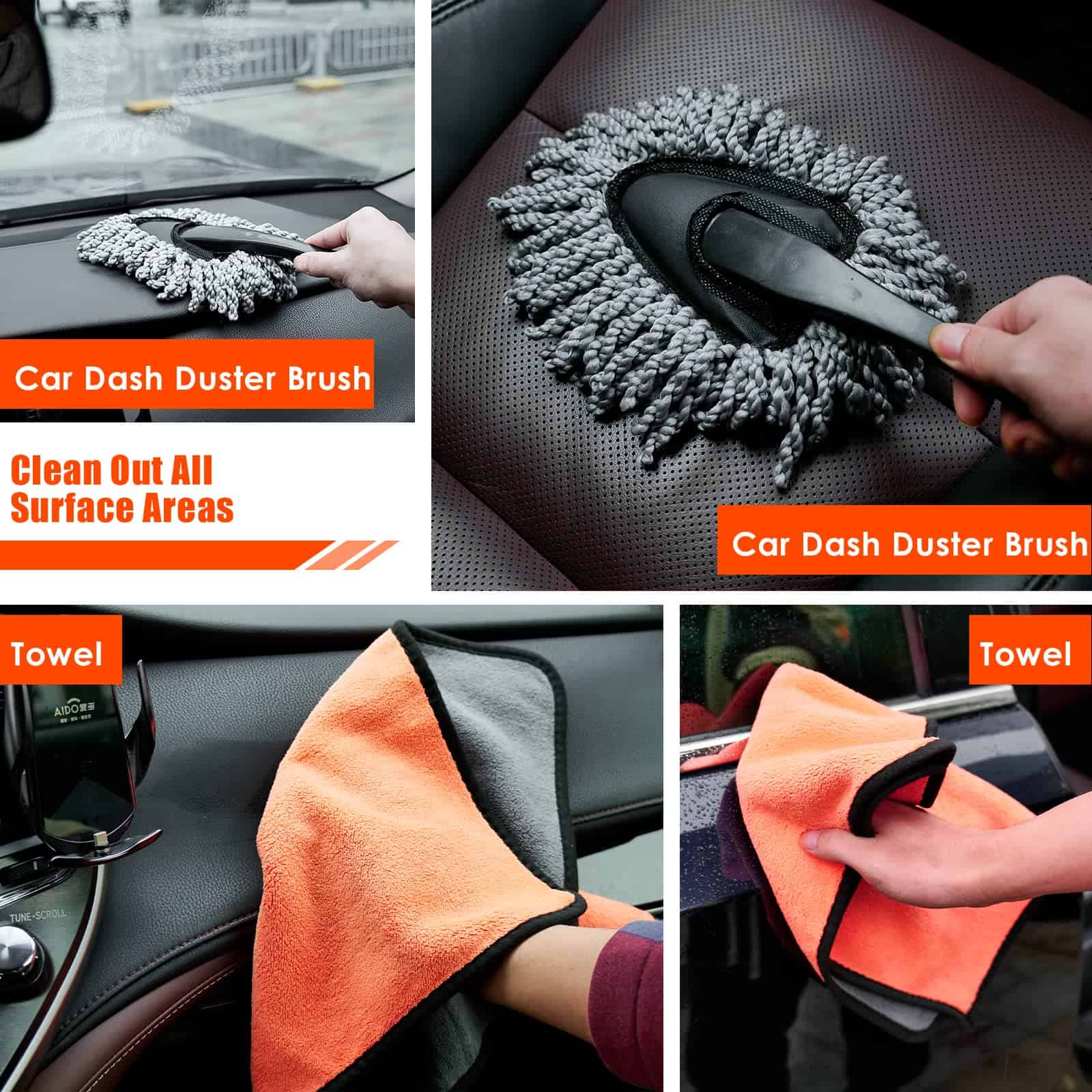 Kit de Limpieza para Automóvil vioview Interior, 17 Piezas - Imagen 9