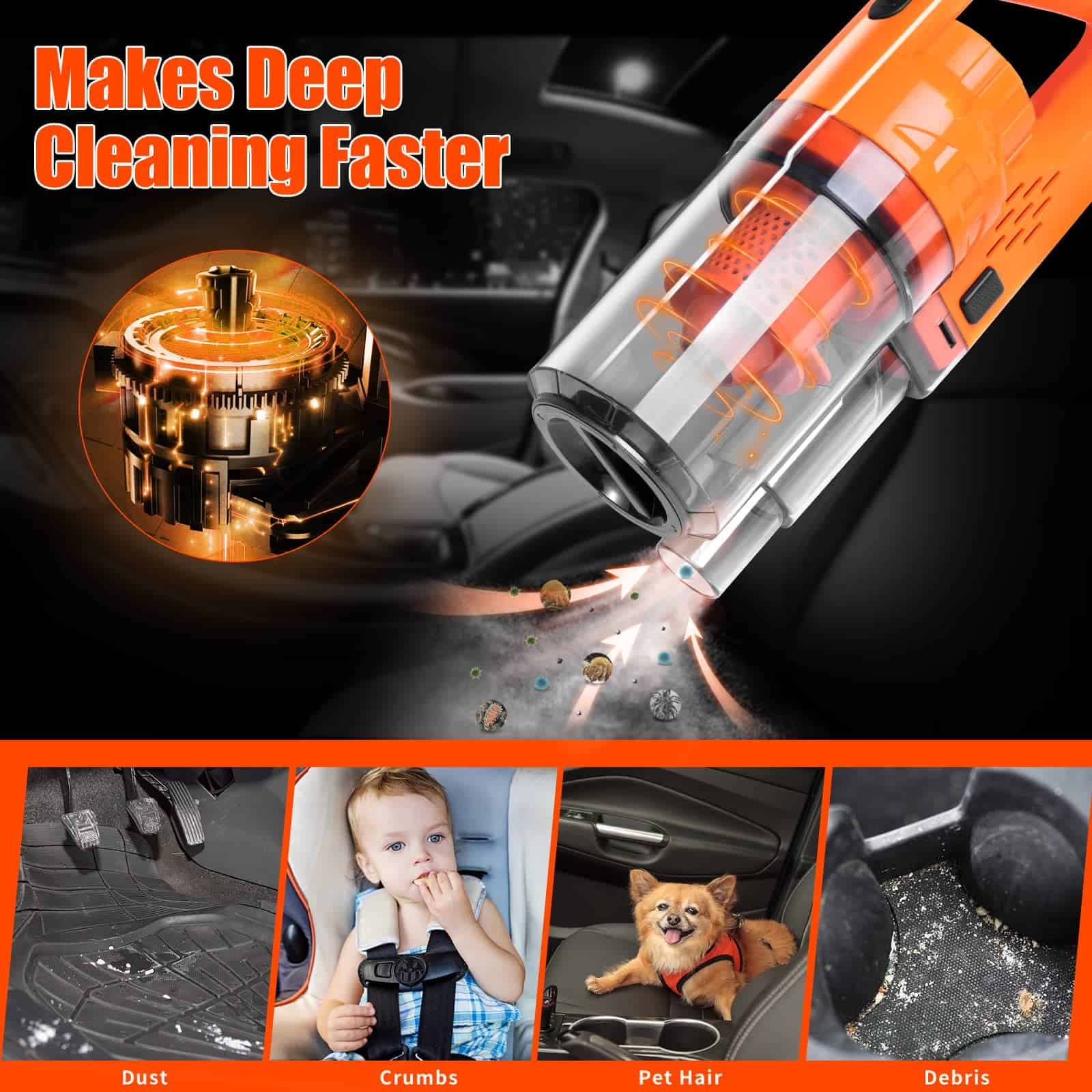 Kit de Limpieza para Automóvil vioview Interior, 17 Piezas - Imagen 3