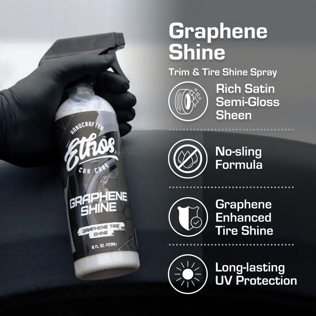 Ethos Graphene Shine - Spray para brillo de llantas y - Imagen 3