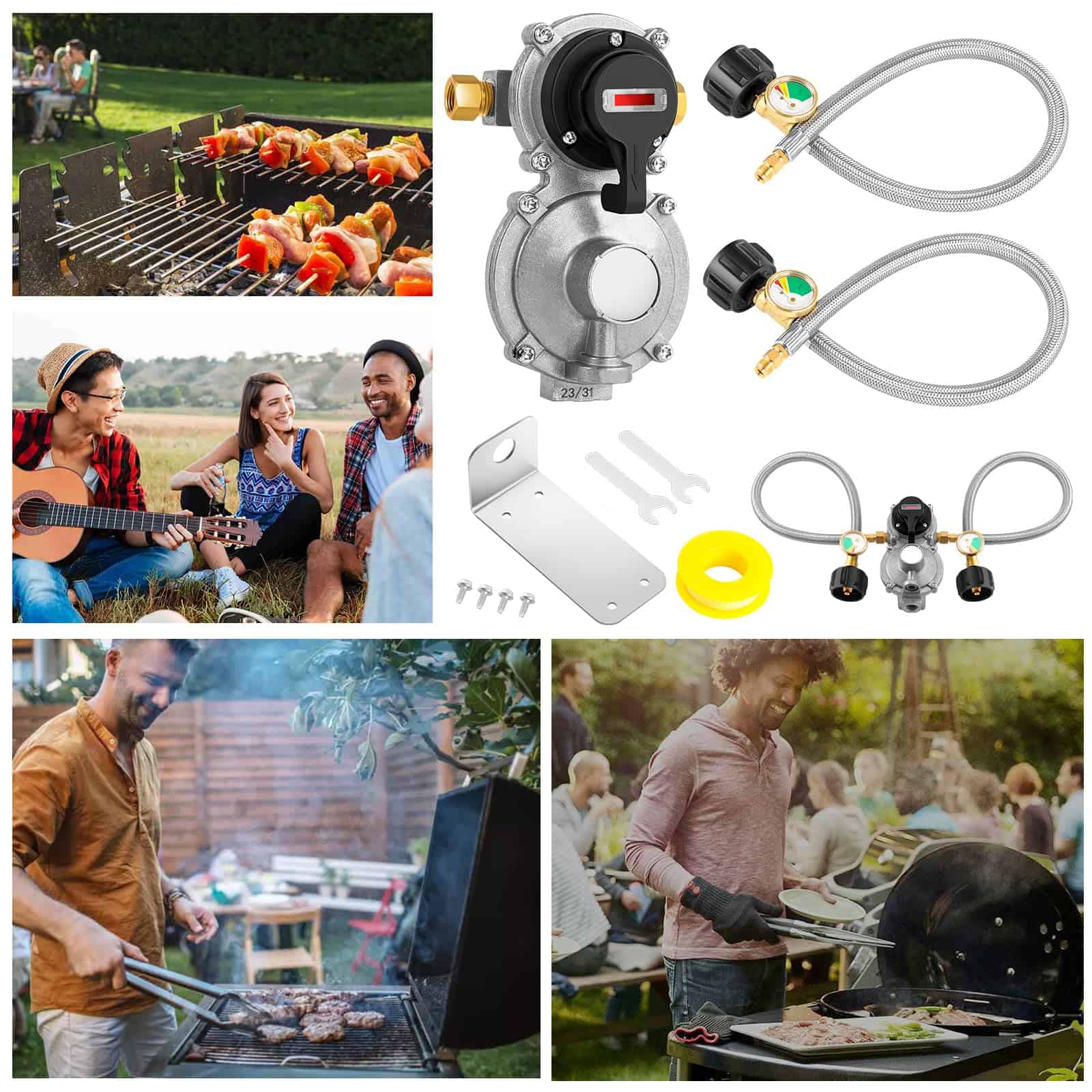 Regulador de propano para RV de 2 tanques-2-etapa Cambio - Imagen 8