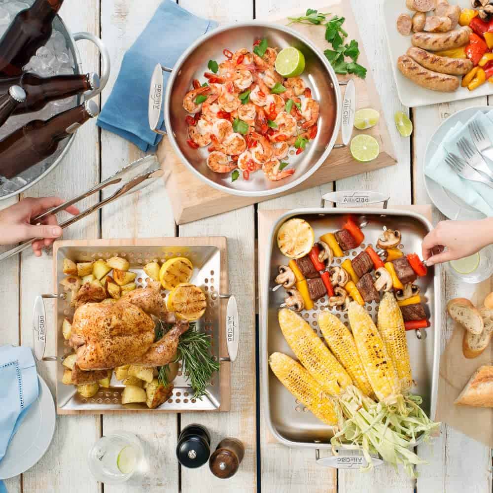 Cesta redonda de acero inoxidable para parrilla de exterior - Imagen 6