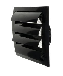 Campana de escape negra de 6 pulgadas -Negro con aletas