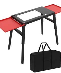 Soporte ajustable para plancha con estante lateral para