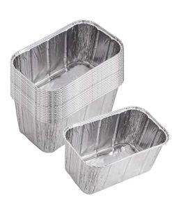 Juego de 25 bandejas de goteo de papel de aluminio para