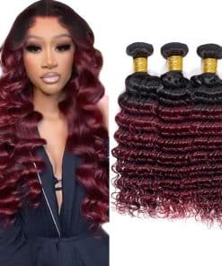 Paquetes de Onda Profunda 1B99J: Cabello Humano Ombre de