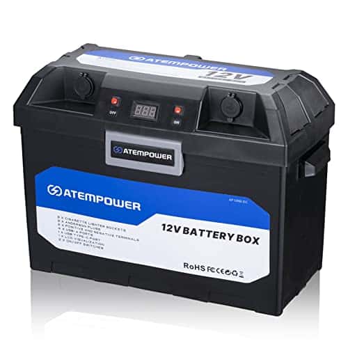 ATEM POWER Battery Box 12V con Puerto USB/DC/Toma para